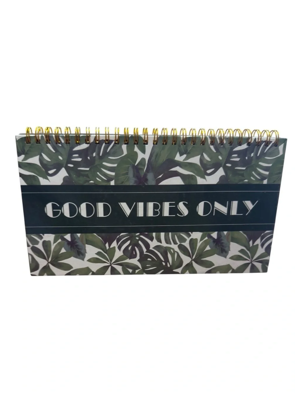 Good Vibes Only Tropical Desk Weekly Planner – Spiral Bound Flip Calendar NWT